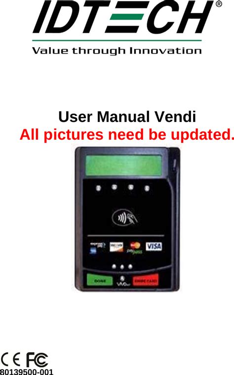 ID TECH VENDI Card Reader User Manual Vendi 